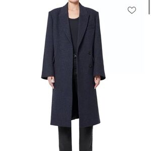 NWT Agolde x Shoreditch Ski Club Ria Coat in Blue Heather, Size Large.